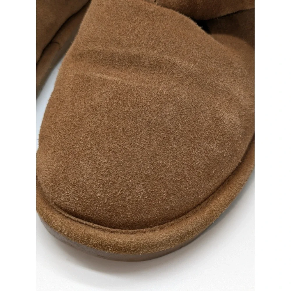 BEARPAW Women's Boots Size 11 Brown Suede Shearling Lined Tall Winter Boots